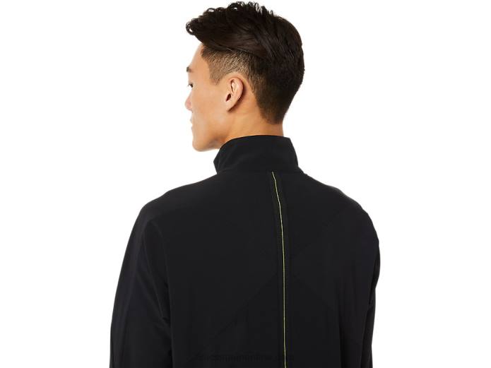 chamarra de tejido elástico para hombre Asics 4L681450 rendimiento negro
