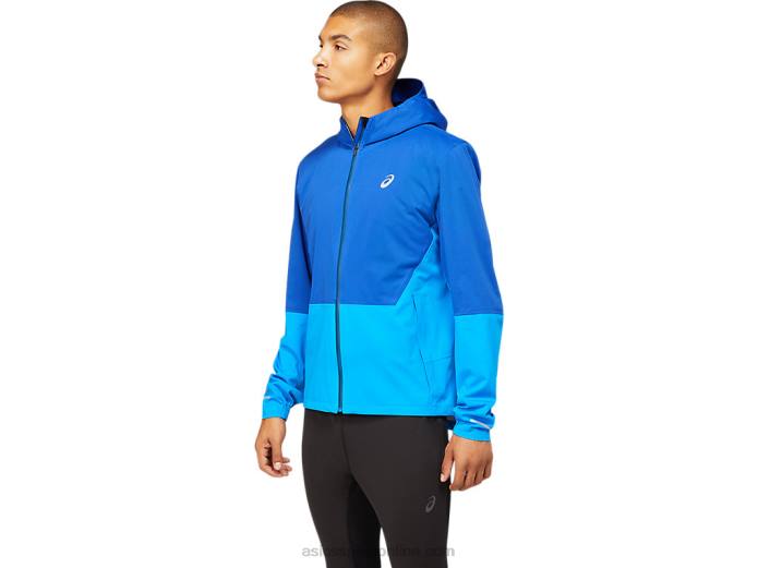 chaqueta acelera de invierno para hombre Asics 4L681615 azul mónaco/azul eléctrico