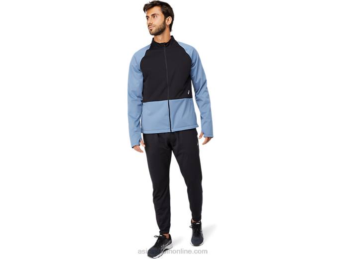 chaqueta con cremallera completa thermostorm para hombre Asics 4L681632 azul tormenta/negro rendimiento