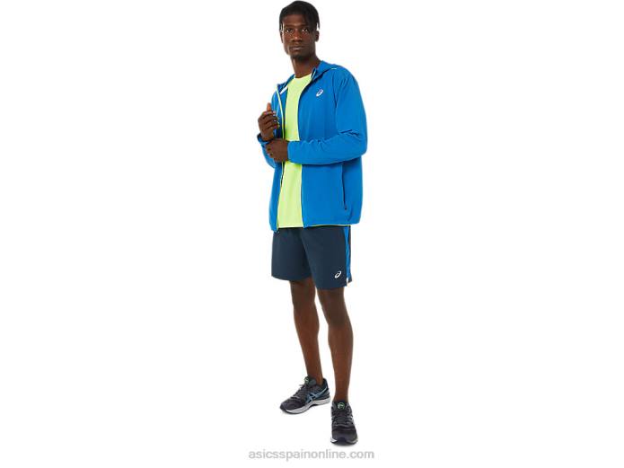 chaqueta confeccionada para hombre Asics 4L681400 unidad de lago/peligro verde