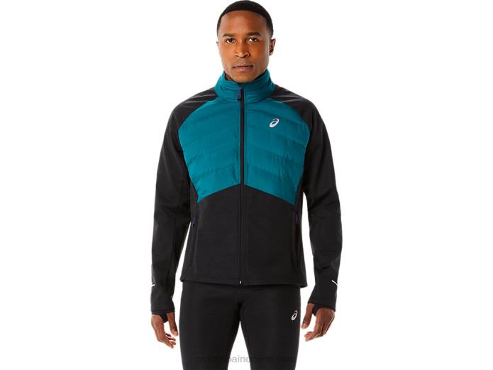 chaqueta de correr de invierno para hombre Asics 4L68849 pino terciopelo/brezo negro