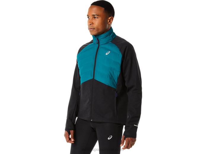 chaqueta de correr de invierno para hombre Asics 4L68849 pino terciopelo/brezo negro