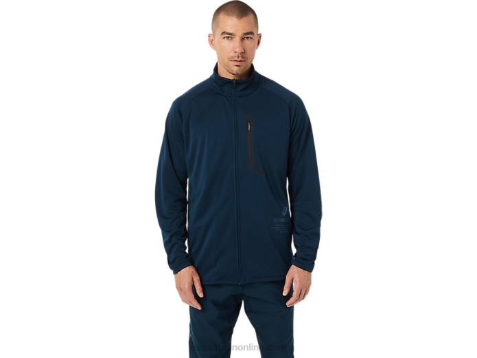 chaqueta de jacquard actibreeze para hombre Asics 4L681503 azul francés
