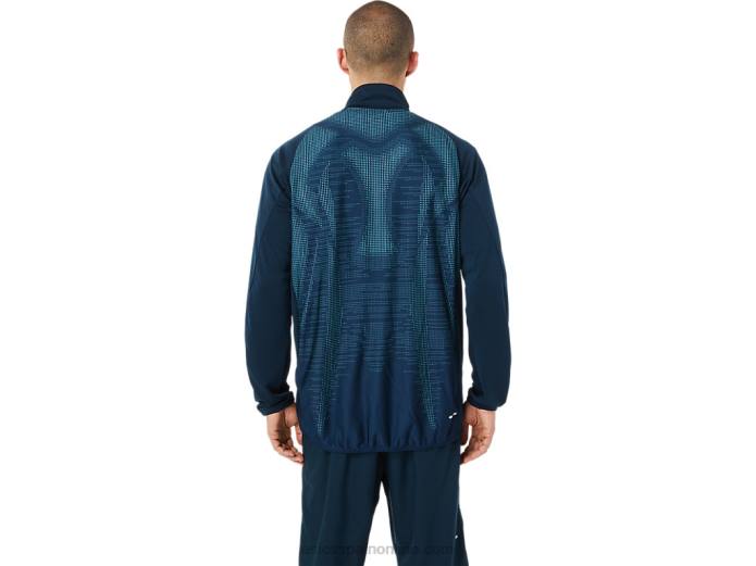 chaqueta de jacquard actibreeze para hombre Asics 4L681503 azul francés