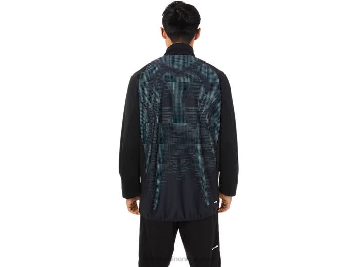 chaqueta de jacquard actibreeze para hombre Asics 4L681516 rendimiento negro