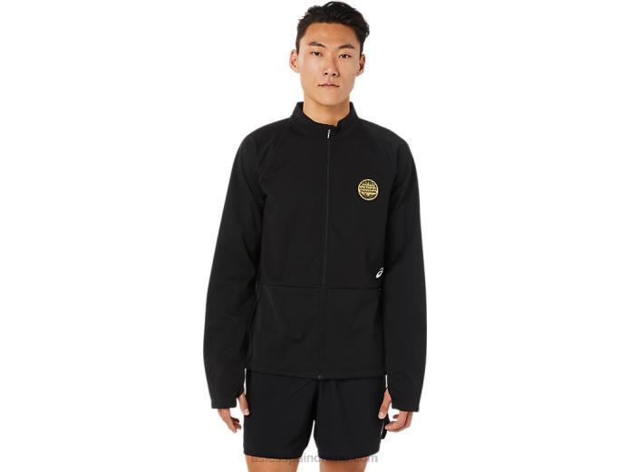 chaqueta de lam de los hombres Asics 4L681624 rendimiento negro