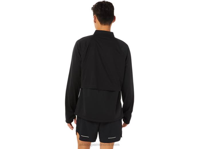 chaqueta de lam de los hombres Asics 4L681624 rendimiento negro