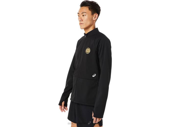 chaqueta de lam de los hombres Asics 4L681624 rendimiento negro