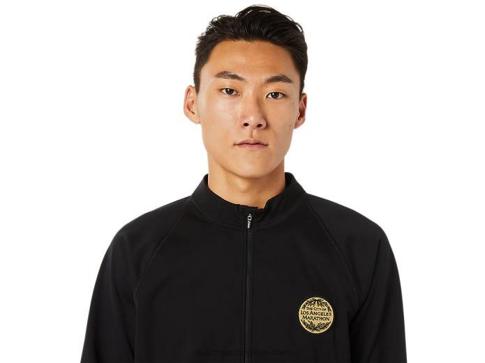 chaqueta de lam de los hombres Asics 4L681624 rendimiento negro