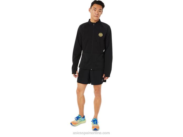 chaqueta de lam de los hombres Asics 4L681624 rendimiento negro