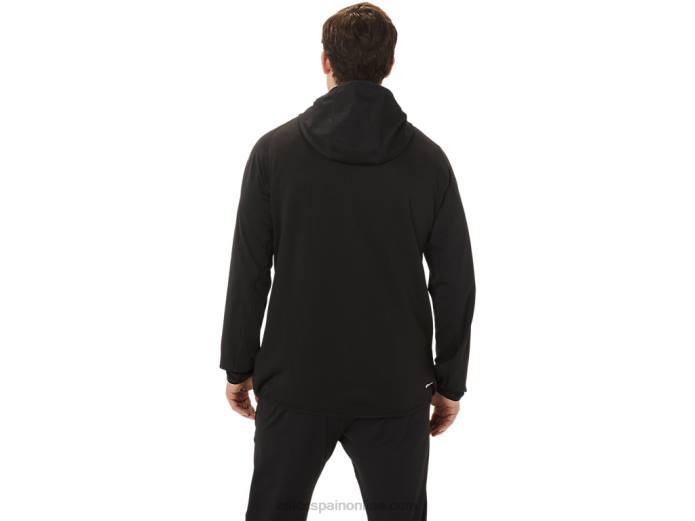 chaqueta de punto cepillado jacquard actibreeze para hombre Asics 4L68755 rendimiento negro