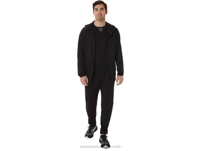 chaqueta de punto cepillado jacquard actibreeze para hombre Asics 4L68755 rendimiento negro