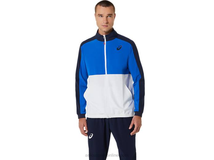 chaqueta del partido de los hombres Asics 4L68533 azul atún/medianoche