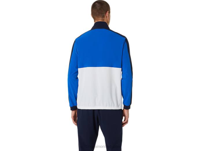 chaqueta del partido de los hombres Asics 4L68533 azul atún/medianoche