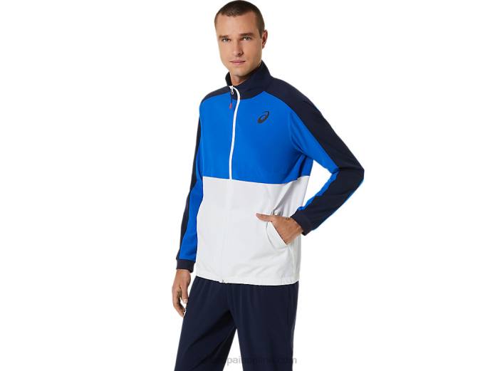 chaqueta del partido de los hombres Asics 4L68533 azul atún/medianoche