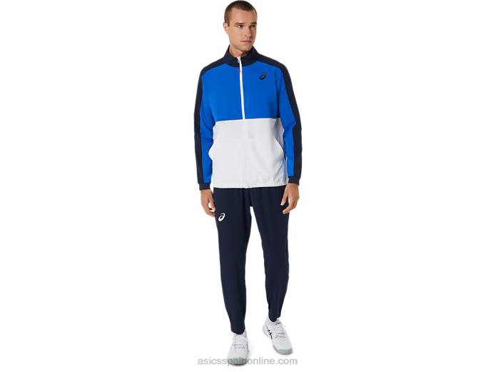 chaqueta del partido de los hombres Asics 4L68533 azul atún/medianoche