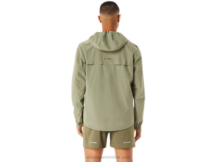 chaqueta impermeable 2.0 de hombre acelera Asics 4L681103 liquen verde