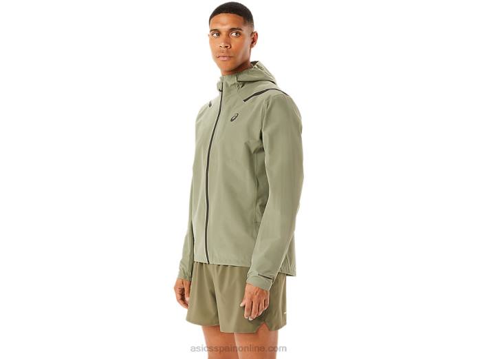 chaqueta impermeable 2.0 de hombre acelera Asics 4L681103 liquen verde