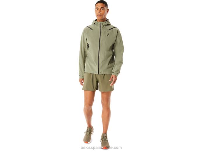chaqueta impermeable 2.0 de hombre acelera Asics 4L681103 liquen verde