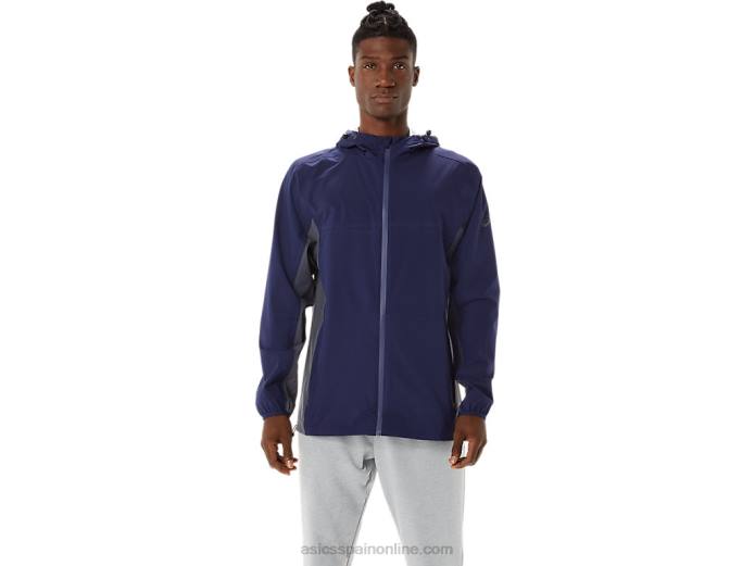chaqueta impermeable hombre Asics 4L681401 chaquetón/gris portador