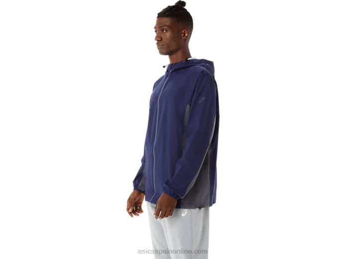 chaqueta impermeable hombre Asics 4L681401 chaquetón/gris portador