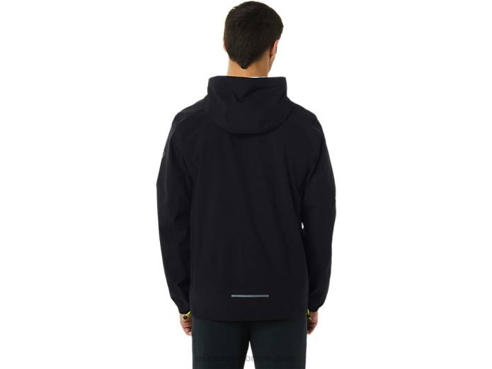 chaqueta impermeable hombre Asics 4L68231 rendimiento negro/ralladura de lima