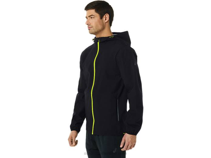 chaqueta impermeable hombre Asics 4L68231 rendimiento negro/ralladura de lima