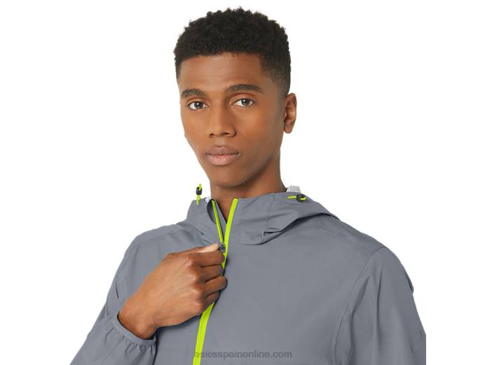 chaqueta impermeable hombre Asics 4L68246 yeso/ralladura de lima
