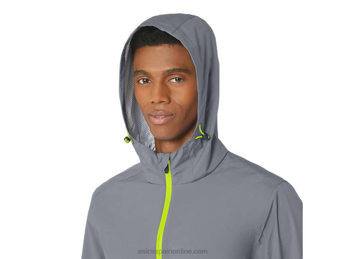 chaqueta impermeable hombre Asics 4L68246 yeso/ralladura de lima