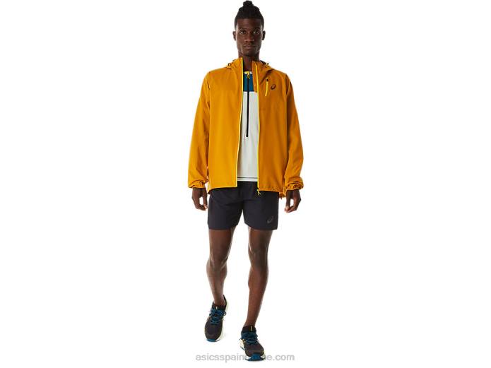 chaqueta impermeable hombre fujitrail Asics 4L68545 tormenta de arena