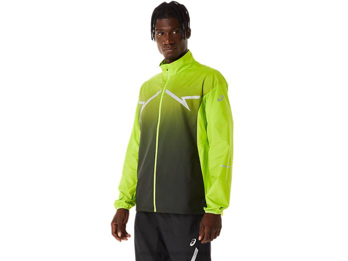 chaqueta lite-show de hombre Asics 4L68238 ralladura de lima/negro rendimiento