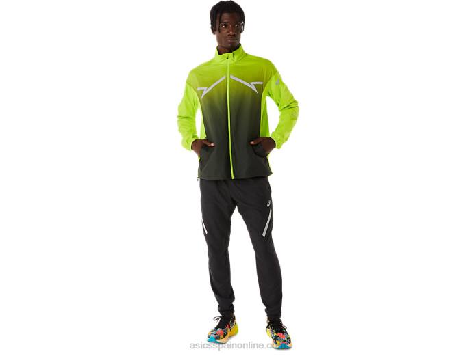 chaqueta lite-show de hombre Asics 4L68238 ralladura de lima/negro rendimiento