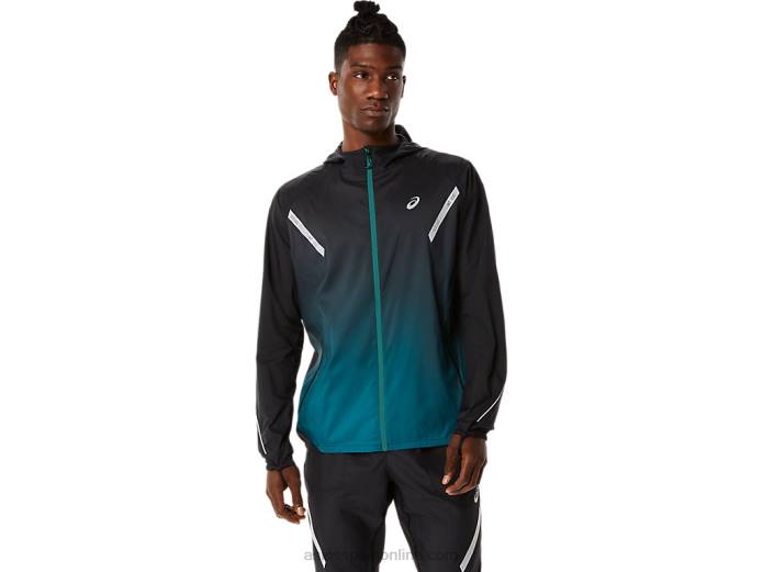 chaqueta lite-show de hombre Asics 4L68832 rendimiento negro/pino aterciopelado