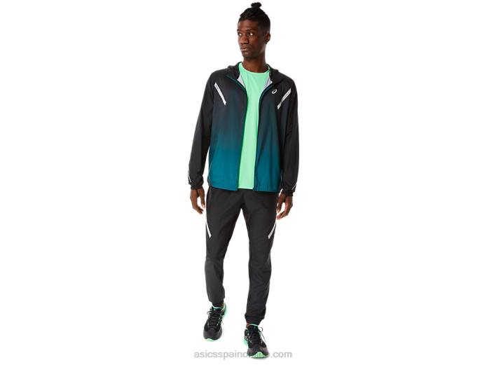 chaqueta lite-show de hombre Asics 4L68832 rendimiento negro/pino aterciopelado