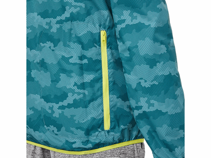 chaqueta plegable para hombre Asics 4L681893 estampado de pino brumoso / yuzu agrio