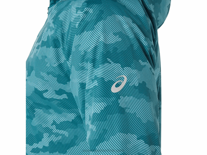 chaqueta plegable para hombre Asics 4L681893 estampado de pino brumoso / yuzu agrio