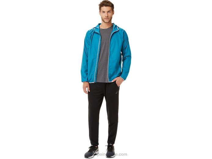 chaqueta plegable para hombre Asics 4L682027 azul verdoso brezo/hoja de roca