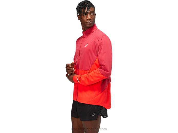 chaqueta ventilada hombre Asics 4L681783 burdeos/rojo eléctrico