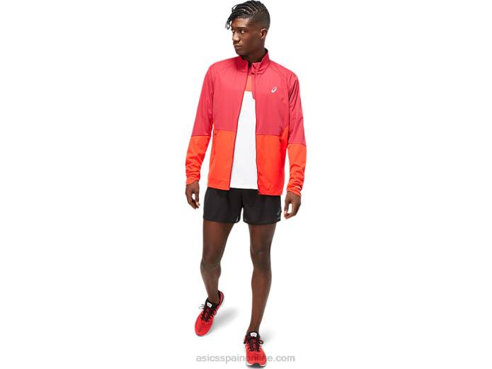 chaqueta ventilada hombre Asics 4L681783 burdeos/rojo eléctrico