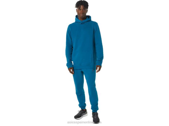 Joggers de felpa de m Sunday Sana Asics 4L68820 verde azulado de aguas profundas