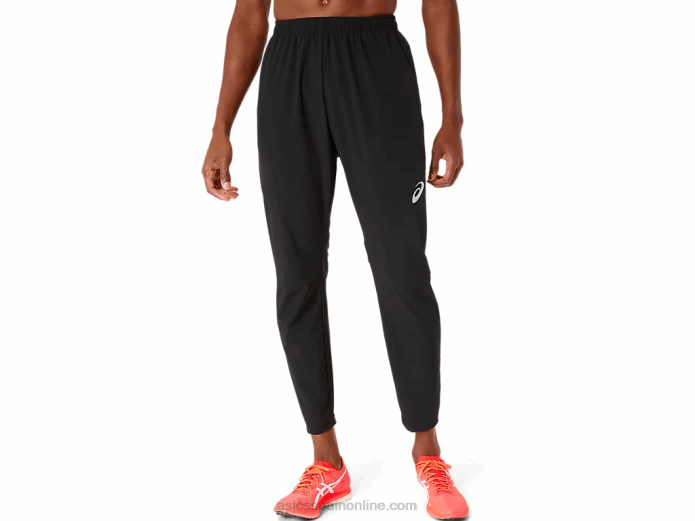 pantalón de tejido elástico híbrido para hombre Asics 4L68263 rendimiento negro