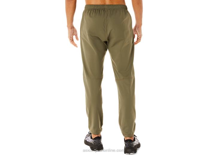 pantalones de hombre de punto cepillado Asics 4L68746 manto verde