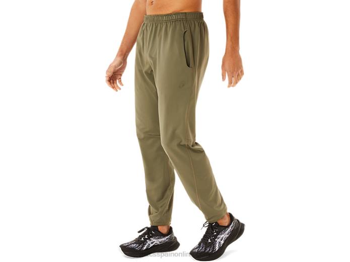 pantalones de hombre de punto cepillado Asics 4L68746 manto verde