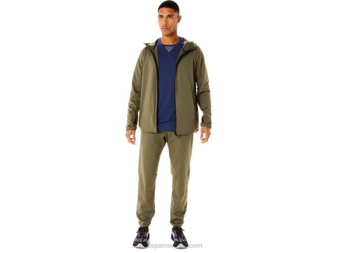 pantalones de hombre de punto cepillado Asics 4L68746 manto verde