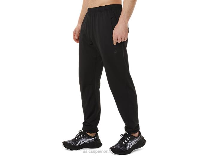pantalones de hombre de punto cepillado Asics 4L68750 rendimiento negro