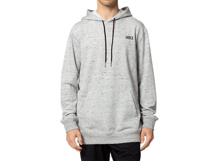 sudadera con capucha de felpa francesa para hombre Asics 4L681651 brezo gris piamonte