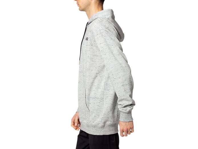 sudadera con capucha de felpa francesa para hombre Asics 4L681651 brezo gris piamonte