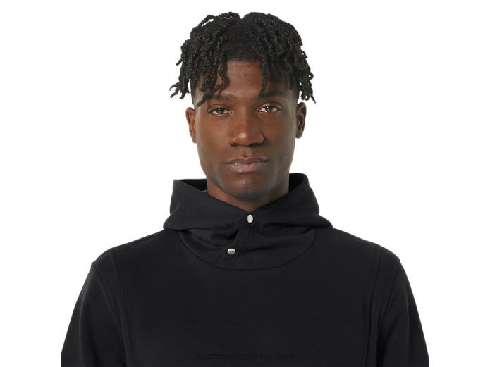 sudadera con capucha de polar Sunday para hombre Asics 4L6815 rendimiento negro