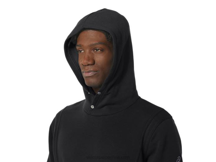sudadera con capucha de polar Sunday para hombre Asics 4L6815 rendimiento negro