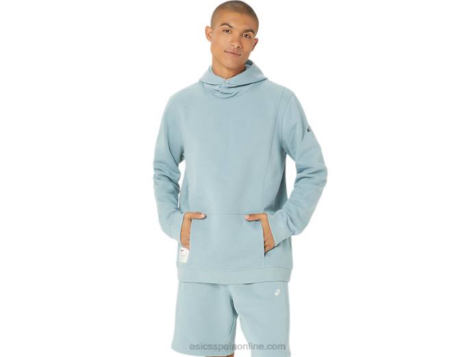 sudadera con capucha de polar Sunday para hombre Asics 4L6824 acero ligero